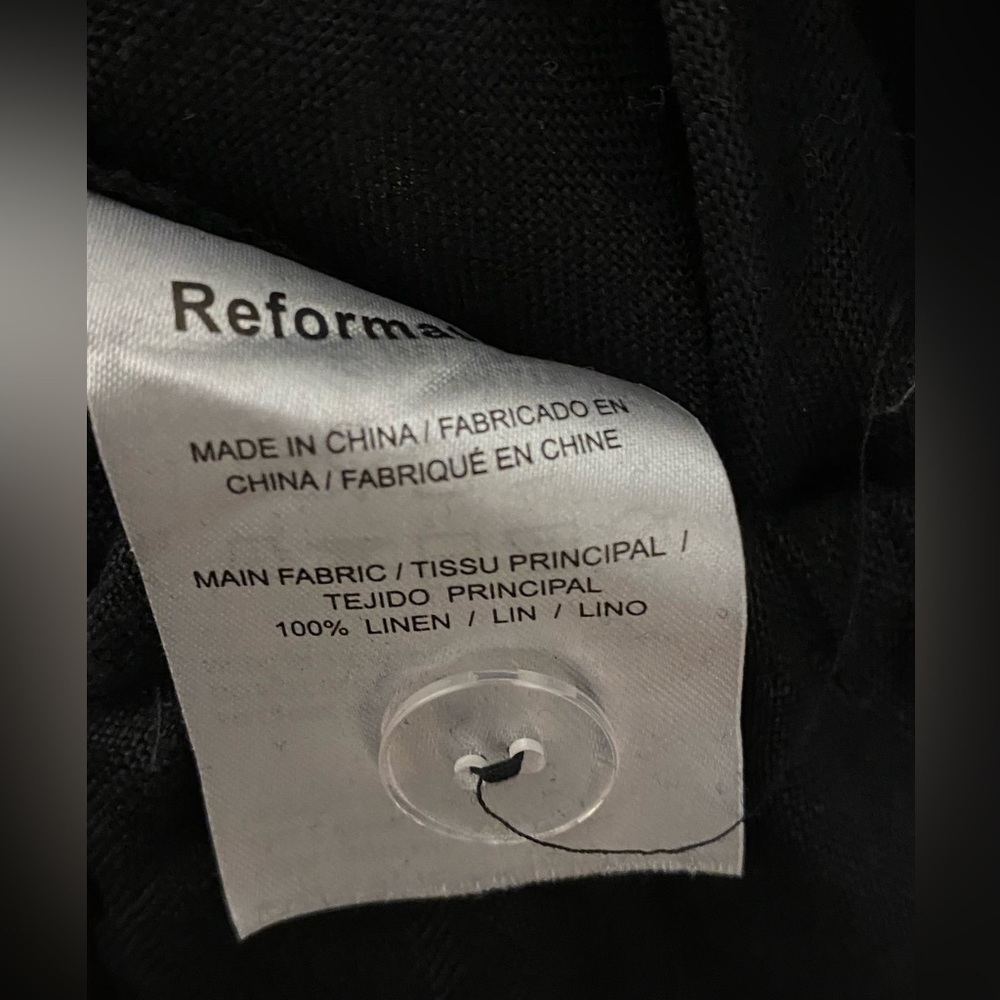 Reformation Autumn Linen Jumpsuit In Black - Picture 8 of 8